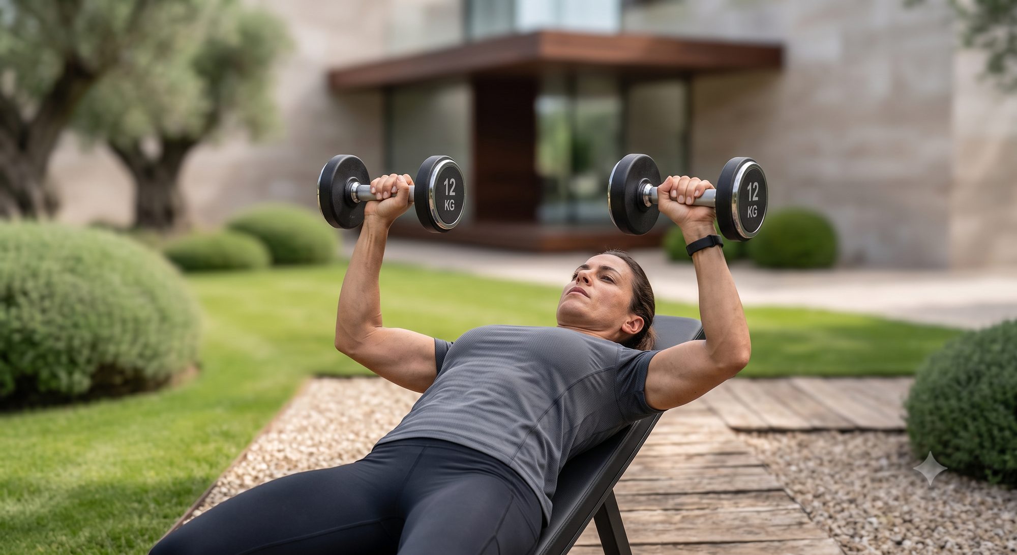 Test de fuerza por grupo muscular con mancuernas